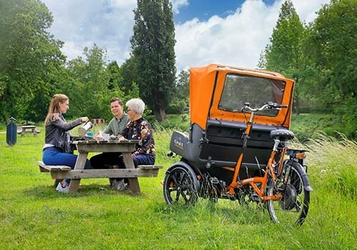 van raam rickshaw bike chat picnic
