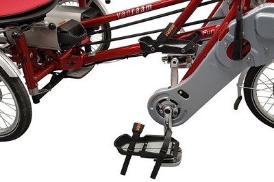 van raam option side by side tandem foot fixation