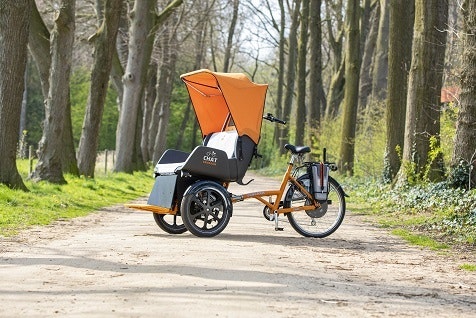 chat rickshaw bike van raam with optional hood