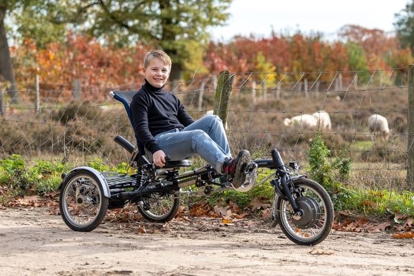 Caractéristiques uniques du tricycle couché van raam Easy Sport Small Caractéristiques uniques du tricycle couché van raam Easy Sport Small