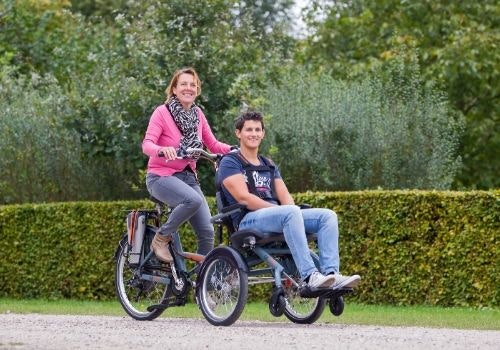 van raam opair rolstoelfiets met zitting