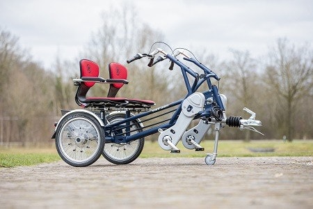 unique driving characteristics FunTrain Van Raam duo bike trailer benefits