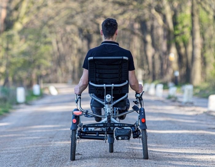 How do you cycle on a Van Raam tricycle for adults