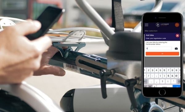 Connect to the Van Raam E-Bike App frame number