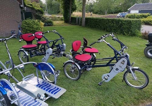 rental of van raam adapted bicycles at de bever veloplus and funtrain