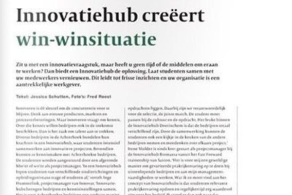 innovatiehub van raam innoveren met behulp van studenten