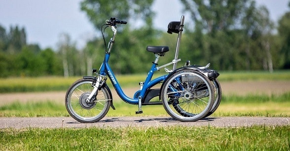 midi driewielfiets voor kleine vrouwen met rugsteun