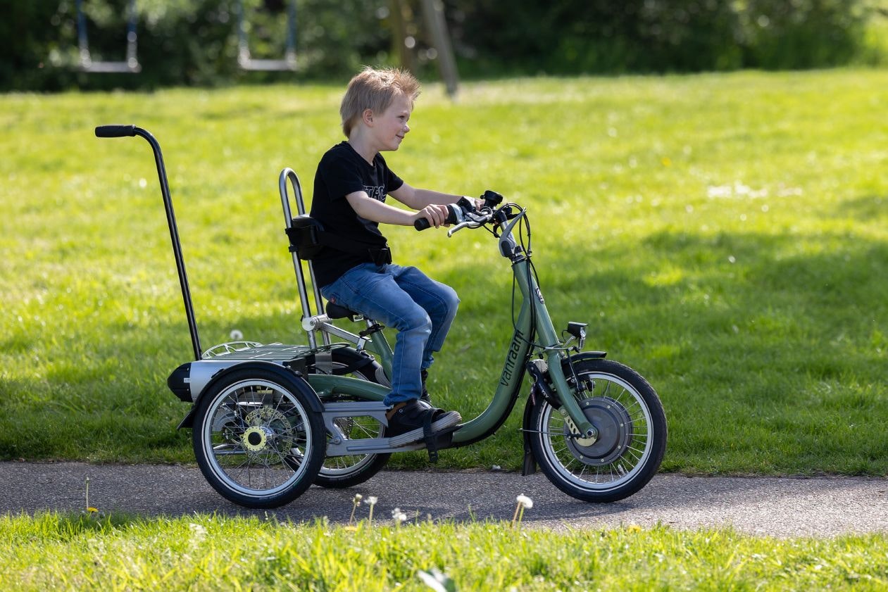 Cycling with back pain Van Raam tricycles for children