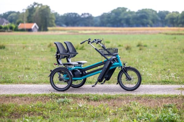 Discover the renewed Van Raam Fun2Go side by side tandem bike design