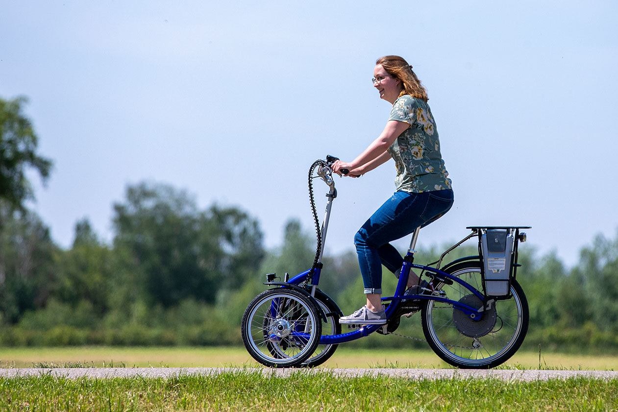 Een kleine driewielfiets voor volwassenen van Van Raam Viktoria