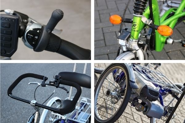 meerdere opties voor fietsen met 1 arm of hand
