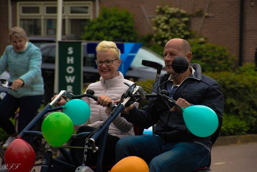 Fietsen op de duofiets Vilsteren