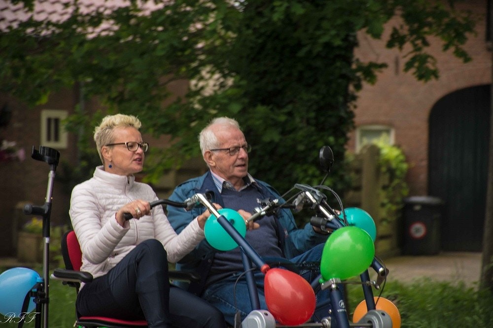 Elektrische duofiets in gebruik Vilsteren