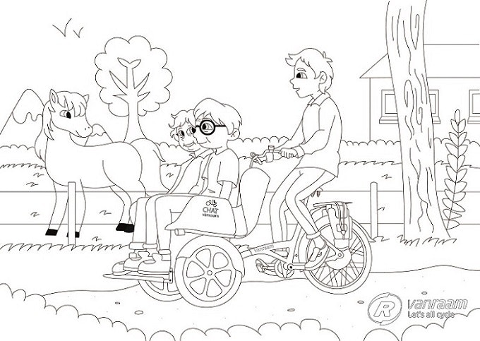 Van Raam Chat colouring page