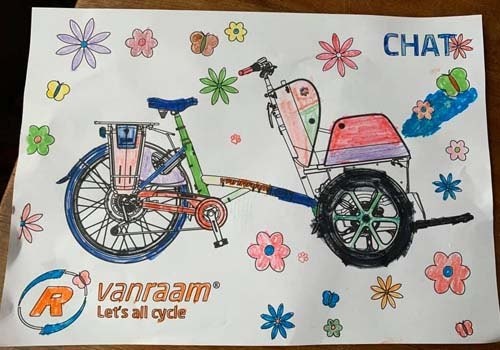 Van Raam colouring page contest winner Chat colouring page