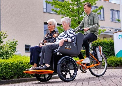 Kleurplaat Van Raam riksja fiets Chat