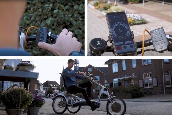 Faire du vélo avec un tricycle électrique avec appli E-Bike