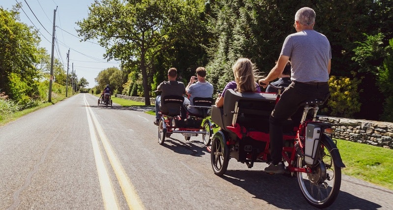 Van Raam electric rickshaw bike in America