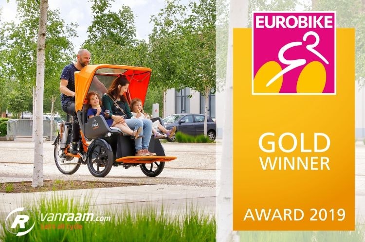 Van Raam electric rickshaw bike Chat Eurobike Gold Award