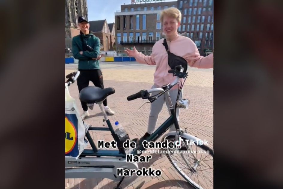 herre und jesper mit dem alten van raam tandem nach marokko