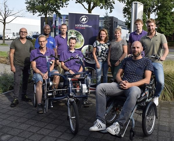 Van Raam team dat deelneemt aan Kramp Run 2018