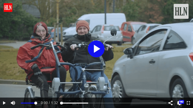 Video wheelchair bike and duo bike for residential care facility in Belgium