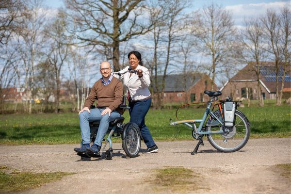 Van Raam OPair rollstuhlfahrrad mit teilbarem rahmen