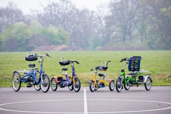 Ride backwards with tricycles for adults and children Van Raam