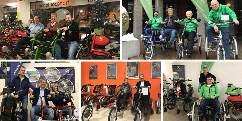Van Raam besucht ausländische Fahrradhändler und Reha-Händler