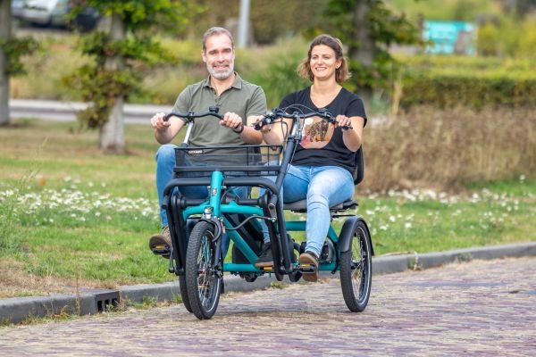 Elektrisches duo Fahrrad Fun2Go mit Tretunterstützung Van Raam