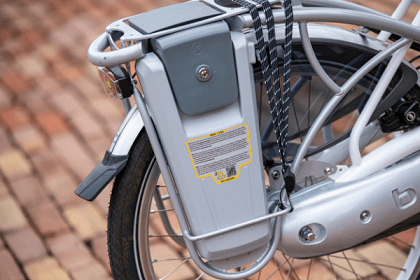 Slim battery on Van Raam Balance low entry bike