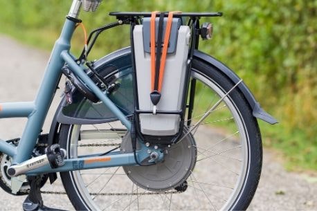 How many kilometers does a Van Raam E bike battery last slim battery
