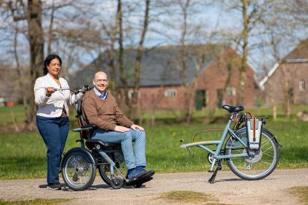 Tips for cycling with a wheelchair bike Van Raam OPair detachable frame