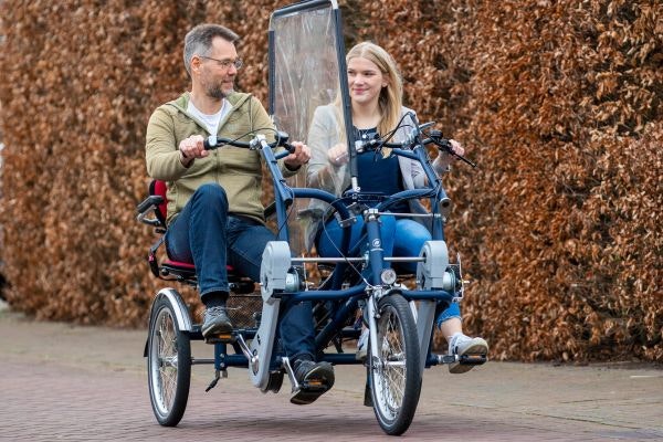 fun2go duofiets tussenscherm van raam