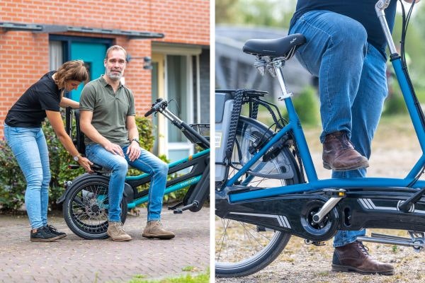 Differences between the Van Raam double bike and tandems the seating