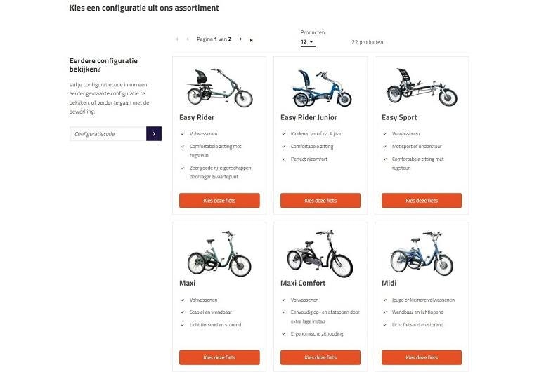 Zelf je Van Raam fiets samenstellen met de fiets configurator