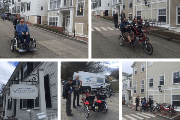 Testing Van Raam special needs bicycles at Senior Living Testing Van Raam special needs bicycles at Senior Living