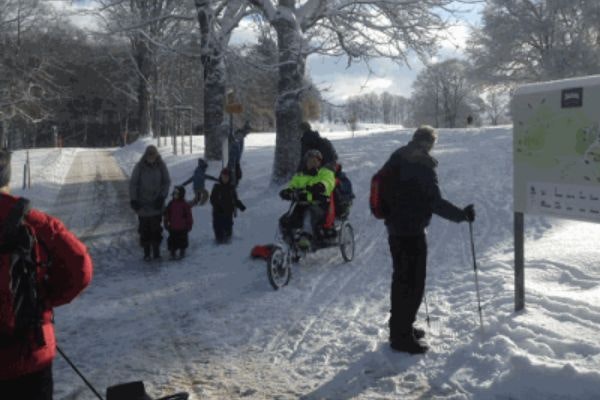 Wintertocht met de driewielfiets