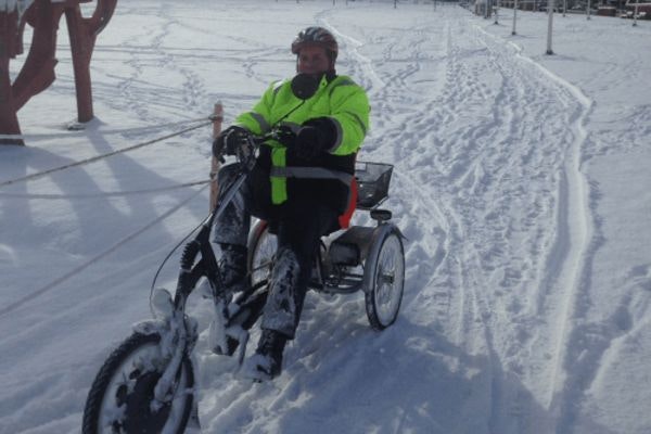 Wintertocht met de Easy Rider driewielfiets Van Raam