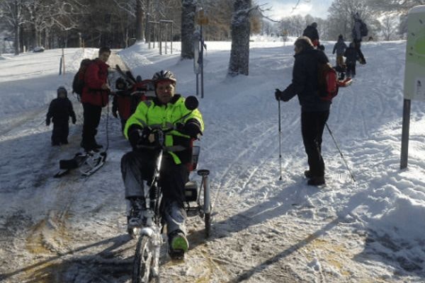 Fietsen in de sneeuw