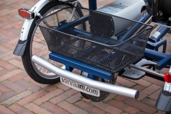 The Fun2Go 1 side by side bicycle by Van Raam basket