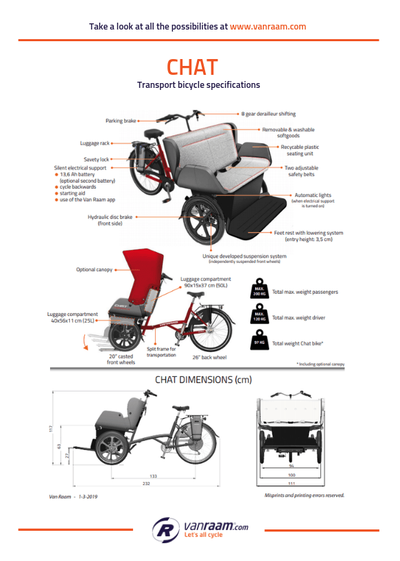chat transport bicycle specifications van raam
