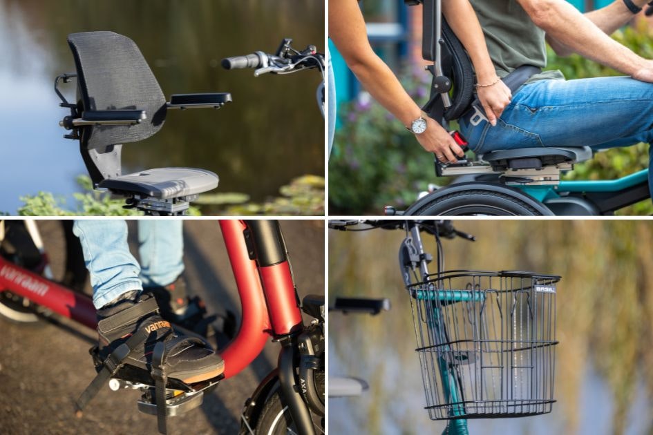 Options et accessoires pour les vélos adaptés de Van Raam