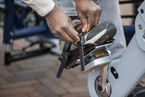 la sécurité à vélo avec des repose-pieds