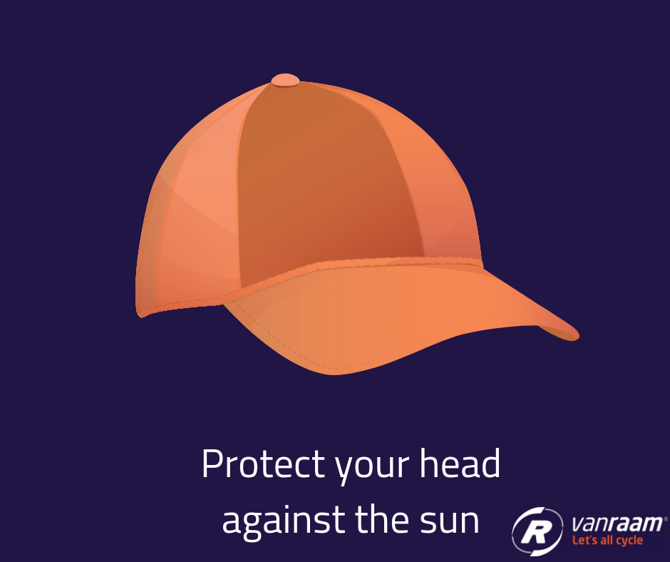 Tips for cycling in the heat - protect your head- Van Raam