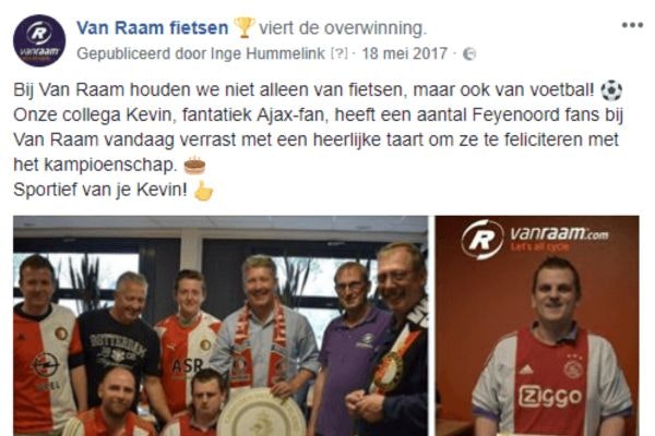 Feyenoord Fans bij Van Raam