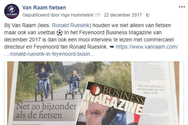 Interview Ronald in Feyenoord magazine