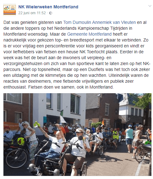 duofietsen op NK wegwielrennen