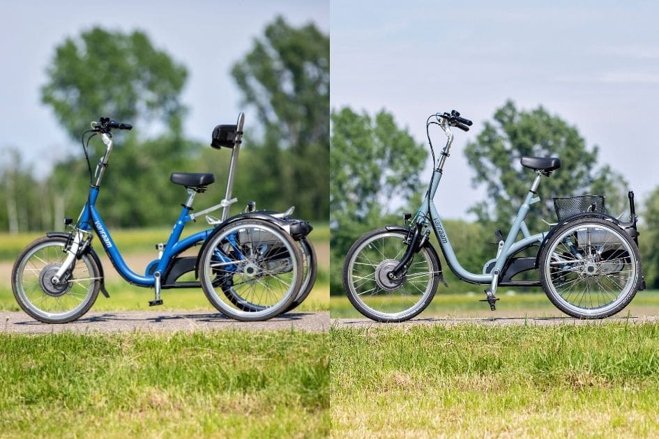 Standaard kleuren voor Van Raam fietsen driewielers Maxi en Maxi Comfort en Midi