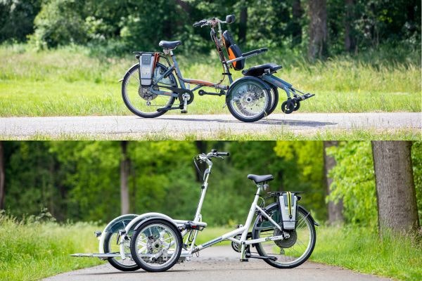 Default colors for Van Raam bicycles wheelchair bike OPair and wheelchair transport bike VeloPlus